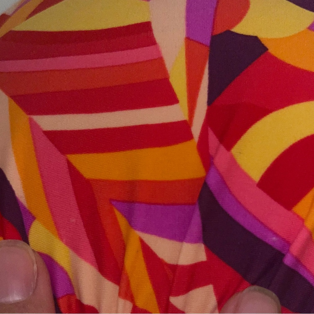 Sunsets Red & Colourful Swim Top & Bottom - Picture 3 of 14